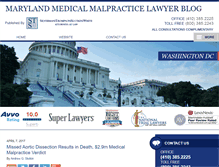 Tablet Screenshot of marylandmedicalmalpracticelawyerblog.com